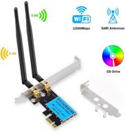 📶 двухдиапазонная безпроводная сетевая карта pcie ac1200mbps - wifi адаптер для windows 10/8/7 логотип