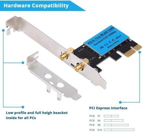 img 3 attached to 📶 Двухдиапазонная безпроводная сетевая карта PCIe AC1200Mbps - WiFi адаптер для Windows 10/8/7