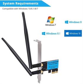 img 1 attached to 📶 Двухдиапазонная безпроводная сетевая карта PCIe AC1200Mbps - WiFi адаптер для Windows 10/8/7