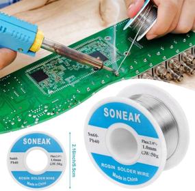 img 2 attached to 🔌 SONEAK Electrical Solder: 60/40 Tin Lead Solder Wire with Rosin Core, 1.0mm Diameter, 50g