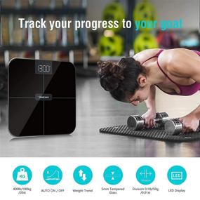 img 3 attached to 📱 Sinocare Bluetooth Body Weight Scale - Accurate Smart BMI Digital Scale with SinoHealth APP - Ultra Slim Design for Bathroom - Most Accurate Glass Bathroom Scale