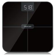 📱 sinocare bluetooth body weight scale - accurate smart bmi digital scale with sinohealth app - ultra slim design for bathroom - most accurate glass bathroom scale logo