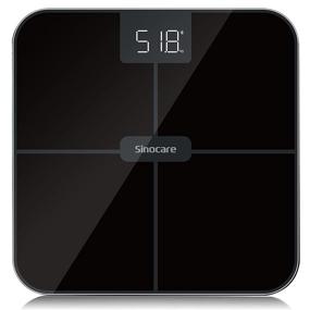 img 4 attached to 📱 Sinocare Bluetooth Body Weight Scale - Accurate Smart BMI Digital Scale with SinoHealth APP - Ultra Slim Design for Bathroom - Most Accurate Glass Bathroom Scale