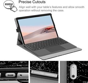 img 1 attached to Fintie Protective Case for Microsoft Surface Go 3 2021/Surface Go 2 2020/Surface Go 2018 - Multi-Angle Portfolio Business Cover with Pocket, Compatible with Type Cover Keyboard (Constellation): Ultimate Protection with Style