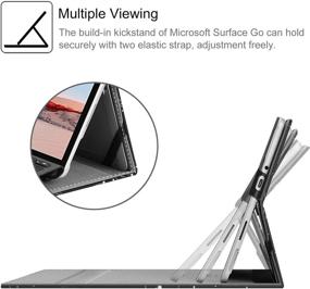 img 3 attached to Fintie Protective Case for Microsoft Surface Go 3 2021/Surface Go 2 2020/Surface Go 2018 - Multi-Angle Portfolio Business Cover with Pocket, Compatible with Type Cover Keyboard (Constellation): Ultimate Protection with Style