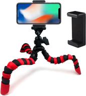 📷 acuvar 12-inch flexible camera tripod with wrapable disc legs, quick release plate, and universal smartphone mount for all mobile devices logo