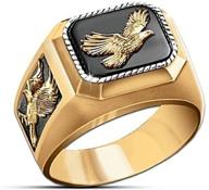 🦅 gothic viking hawk ring: stunning gold american eagle ring for bold men logo