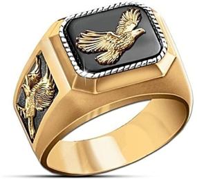 img 4 attached to 🦅 Gothic Viking Hawk Ring: Stunning Gold American Eagle Ring for Bold Men