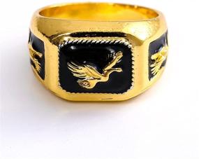 img 1 attached to 🦅 Gothic Viking Hawk Ring: Stunning Gold American Eagle Ring for Bold Men