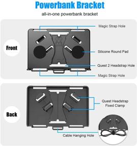 img 3 attached to 🔋 Держатель для фиксации Powerbank от AMVR: надежно держит и заряжает Oculus Quest, Quest 2 или Vive Deluxe Audio Strap на гарнитуре или поясе с совместимым мобильным источником питания (USB включен)