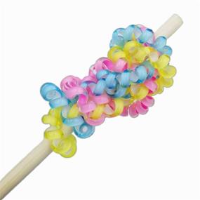 img 1 attached to 🍬 Candy Color Spiral Hair Ties - 10 Piece Set: No Crease Hair Coils for Women and Girls