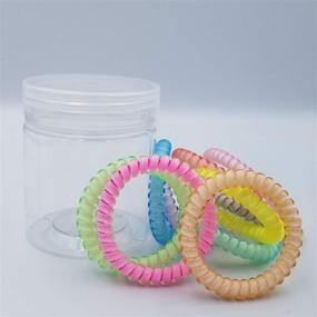 img 2 attached to 🍬 Candy Color Spiral Hair Ties - 10 Piece Set: No Crease Hair Coils for Women and Girls