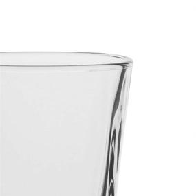 img 1 attached to 🥃 AmazonCommercial Fluted Lowball Whiskey Rocks Glasses Set - 6 Clear, 9.4 oz Glasses