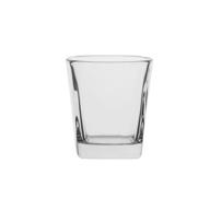 🥃 amazoncommercial fluted lowball whiskey rocks glasses set - 6 clear, 9.4 oz glasses logo