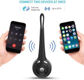 img 1 attached to Браслет Bluetooth для грузовиков: беспроводные наушники с микрофоном, Bluetooth-гарнитура TURN RAISE Over-The-Head, шумоподавляющая беспроводная гарнитура для мобильных телефонов, идеально подходит для офиса, грузовика, Skype.