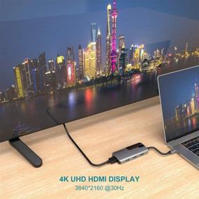 img 1 attached to 🔌 WAVLINK USB C Hub: 6-in-1 Mini Docking Station with 4K HDMI, 4 USB 3.0 Ports, 87W Power Delivery - Windows, Mac Compatible+