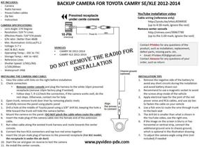 img 1 attached to 🚗 Enhance Safety and Convenience with PYvideo Backup Camera Kit for Toyota Camry SE and XLE (2012-2014) - Exclusive for Factory Radio!