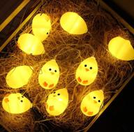 🐥 cute little yellow chicken string light for easter decoration - battery operated, 10 led lights for home decor, party, birthday & camping логотип