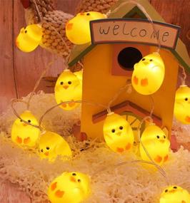 img 3 attached to 🐥 Cute Little Yellow Chicken String Light for Easter Decoration - Battery Operated, 10 LED Lights for Home Decor, Party, Birthday & Camping