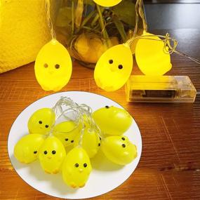 img 1 attached to 🐥 Cute Little Yellow Chicken String Light for Easter Decoration - Battery Operated, 10 LED Lights for Home Decor, Party, Birthday & Camping