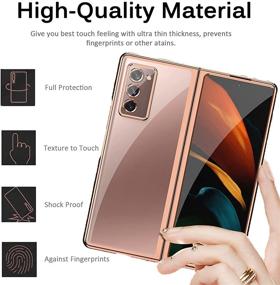 img 2 attached to 📱 Miimall Slim Thin Hard PC Bumper Case for Samsung Galaxy Z Fold 2 - Shockproof Anti-Scratch Polycarbonate Cover (Gold)