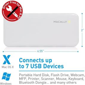 img 1 attached to Optimized Macally 7 Port USB 2.0 Hub with 5V 2A Power Adapter &amp; 3ft Cable (7PortHub)