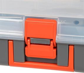 img 3 attached to 🧰 Gray/Orange Medium Utility Case by IRIS USA, Model 218021