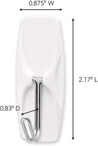 img 3 attached to Medium Wire Toggle Hook Value Pack, White - 7 Hooks, 8 Strips - Organize Damage-Free with Command