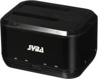 💻 syba sy-enc50091 usb 3.0 dual bay sata hard drive docking station with on/off button logo