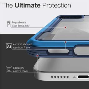 img 1 attached to 📱 Raptic Shield Case for iPhone 12 Pro Max - Shockproof, Durable Aluminum Frame, 10ft Drop Tested - Blue