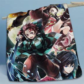 img 2 attached to Get Summer-Ready with Our Anime Beach Towel - Quick-Dry, Soft, and Absorbent (29.5x59.1in)