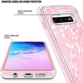 img 1 attached to 🐚 E-Began Seashell Pattern Case for Samsung Galaxy S10e - Shockproof Matte Bumper Cover (5.8 inch) - Light Pink