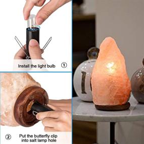 img 2 attached to Flower Pink Himalayan Salt Lamps Natural Crystal Hymalain Rock Lamp For Gifts