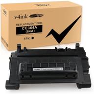 🖨️ v4ink compatible 64a/90a toner cartridge replacement for hp printers: p4014, p4015, p4515, m601, m602 & m603 - black ink, ce364a & ce390a logo