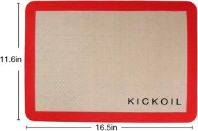 img 2 attached to 🍪 KICKOIL Silicone Baking Mat Set: Non-Stick Mats for Baking, 4 Half Baking Sheets, Reusable & BPA Free – Professional Grade Silicon Baking Mats for Cookies, Macarons & Pastry