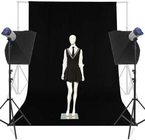 img 2 attached to 📸 CIPAZEE 6x10FT Black Backdrop Photo Background - Photography Backdrop for Photoshoot & Video Recording, Picture Shooting Screen