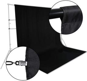 img 3 attached to 📸 CIPAZEE 6x10FT Black Backdrop Photo Background - Photography Backdrop for Photoshoot & Video Recording, Picture Shooting Screen