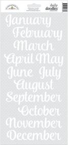 img 1 attached to 📅 Doodlebug Daily Doodles Cardstock Stickers - Lily White Months (6x13)