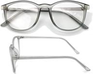 👓 blue light blocker glasses for computer gaming - unisex round frame for men and women, anti-eye strain, screen glare filter, uv filter, enhances sleep logo