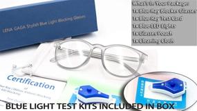 img 3 attached to 👓 Blue Light Blocker Glasses for Computer Gaming - Unisex Round Frame for Men and Women, Anti-Eye Strain, Screen Glare Filter, Uv Filter, Enhances Sleep