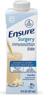 🏥 enhance post-surgery recovery with ensure surgery immunonutrition shake, vanilla - 8 fl oz, 15 count logo