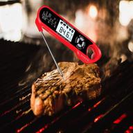 ultimate meat thermometer: waterproof instant read digital food thermometer with backlight & calibration - perfect for kitchen, outdoor grilling, and bbq! логотип