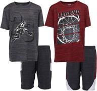 boys' athletic active performance graphic t-shirt and clothing sets logo