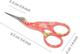 img 3 attached to BIHRTC Vintage Style Stork Crane Scissors for Embroidery Cross Stitch - Dark Pink Floral, 3.6'' Cutter, Knitting Supplies, Handcraft Craft Art Work DIY Tool