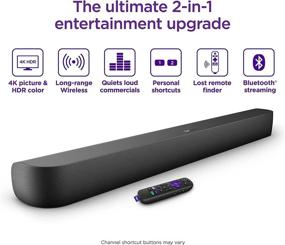img 3 attached to 📺 Roku Streambar Pro: 4K/HD/HDR Media Player with Cinematic Sound and Roku Voice Remote