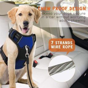 img 3 attached to 🐶 VavoPaw Pet Car Safety Belt Dog Leash: Heavy Duty Steel Seatbelt Restraint with Carabiner for Safe Car Travel with your Dog