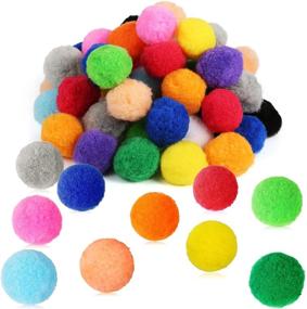 img 4 attached to 🎨 60 Pieces of 2 Inch Extra-Large Pom Poms in 15 Assorted Colors - Ideal for DIY Creative Crafts, Decorations, and Arts & Crafts
