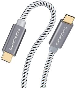 img 4 attached to 🔌 Кабель CableCreation USB C к USB C 10FT - Быстрая зарядка и передача данных - Совместим с MacBook Pro Air, iPad Air Pro, Samsung S21/S20+/S20, Pixel 4/5 - 60W, 3A, 480Mbps - Плетеный, Космический серый