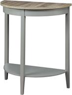 acme justino console table in gray oak and gray finish logo