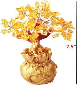 img 3 attached to Colorsheng Citrine Quartz Crystal Decoration Home Decor for Artificial Plants & Flowers